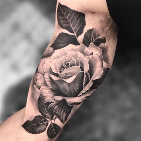 Inside Arm Forearm Small Rose Tattoos For Men