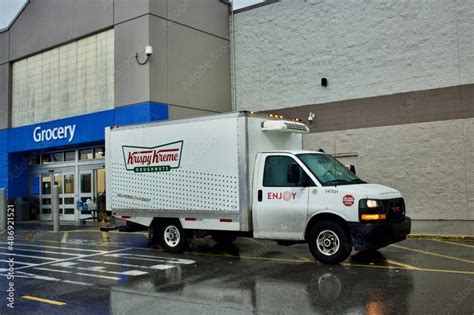 Krispy Kreme Delivery Truck Delivers Fresh Doughnuts To Area Walmart