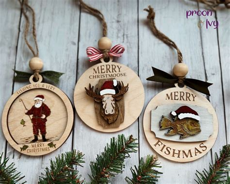 Fish Christmas Ornament, Outdoor Activities, Outdoorsman Gifts, Angler ...