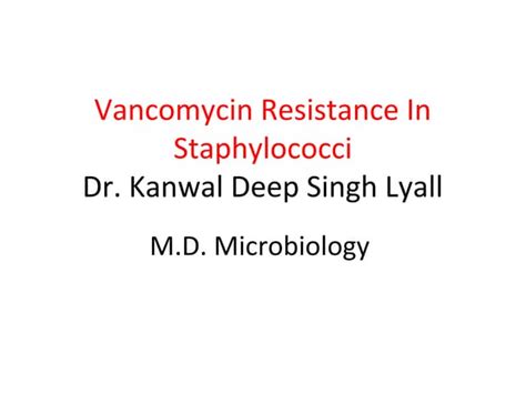 vancomycin resistance  staphylococci