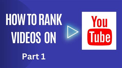 Youtube Seo How To Rank Youtube Videos Part 1 Youtube Keyword Research More Views