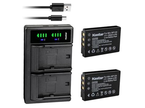 Kastar 2 Pack Q120 Battery And LTD2 USB Charger Compatible With MN35Z