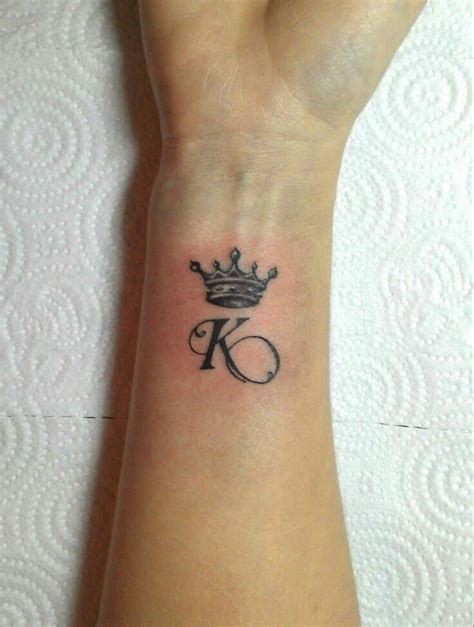 Letter K Tattoo With Crown LETTER CGW