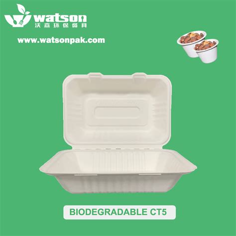 Watsonpak Catering Service Sugarcane Bagasse Custom Logo Envase