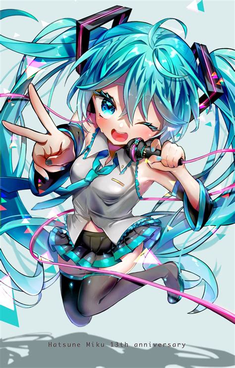 初音ミク「初音ミク誕生祭2020 おめでうミクちゃんかわいい」すーのイラスト