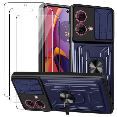 Kzioacsh Case For Motorola Moto G Built In Kickstand Slide Camera