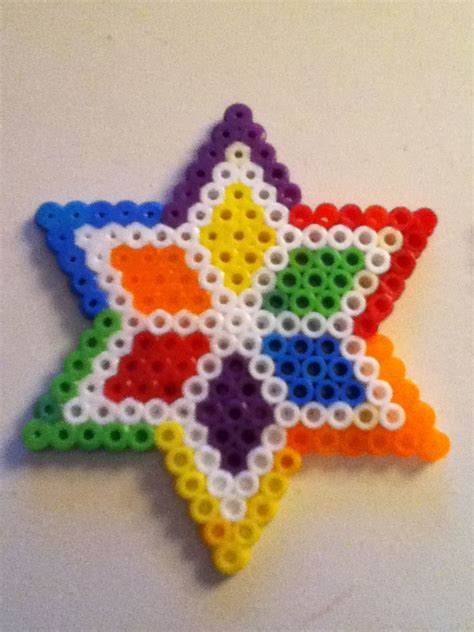 Rainbow Star Perler Bead Pattern