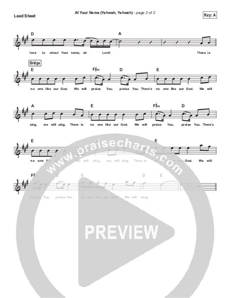 At Your Name Simplified Sheet Music PDF Phil Wickham PraiseCharts