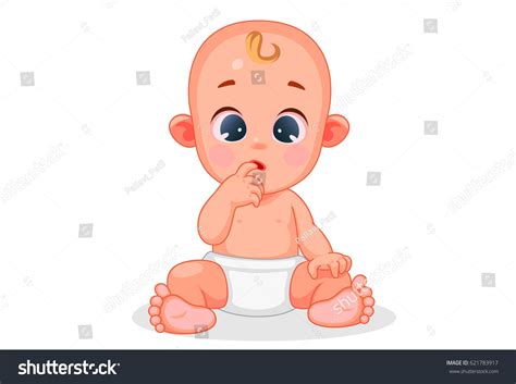 Vector Illustration Cute Baby Different Expressions Stock Vector (Royalty Free) 621783917