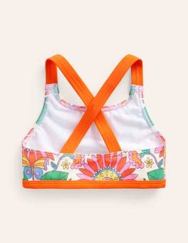 Cross Back Bikini Top Multi Daisy Vine Boden Uk