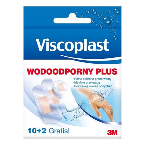 Plastry Viscoplast Wodoodporny Plus pełna ochrona rany przed wodą 12