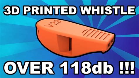 3d Print Timelapse 118 Db Whistle Youtube