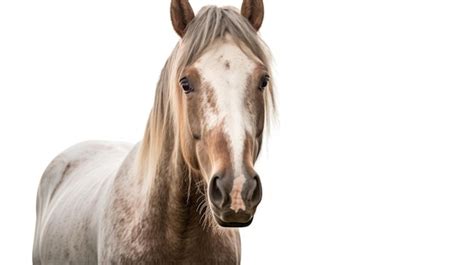 Um Cavalo Marrom Uma Mancha Branca No Rosto Foto Premium