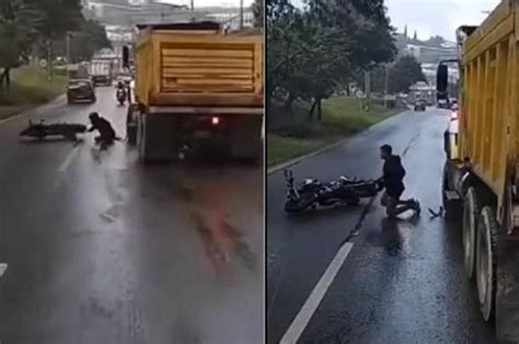 Video Se Salv De Milagro Motociclista Casi Es Arrollado Por Una