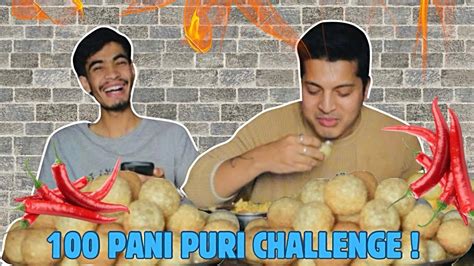 100 Spicy 🌶️ Pani Puri Eating Challenge In 5 Minutes Pani Puri