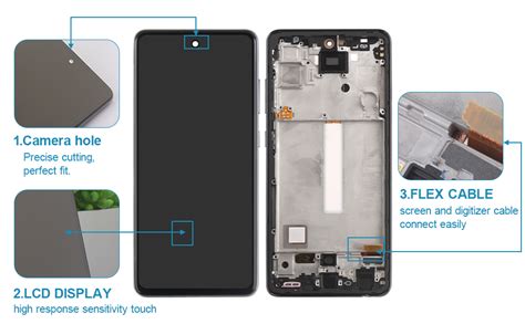 OCOLOR LCD Display For Samsung Galaxy A52 5G A526F Screen Replacement