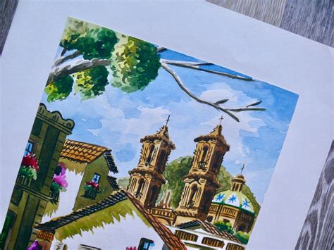 Original Taxco Mexico Watercolor Painting Signed Max Etsy