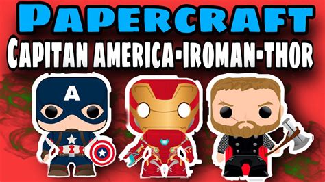 Como Hacer Avengers Mini Funko Papercraft Diy Youtube