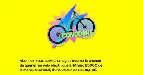 Concours Urbania V Lo Lectrique Gagner Un Devinci E Milano