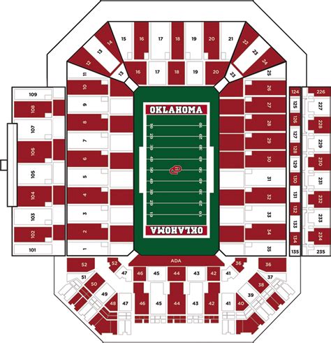 Ou Gaylord Stadium Seating Chart: A Visual Reference of Charts | Chart ...