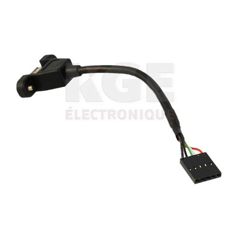 Usb 20 Cable Idc 5 Pin Header Female To A Panel Mount Female Electronics Kge Électronique