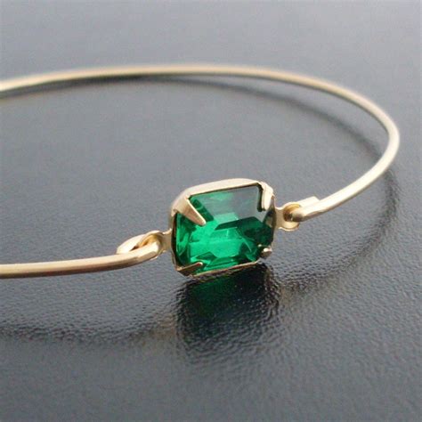 Emerald Green Bracelet, Emerald Green Bridesmaid Jewelry, Emerald Green ...