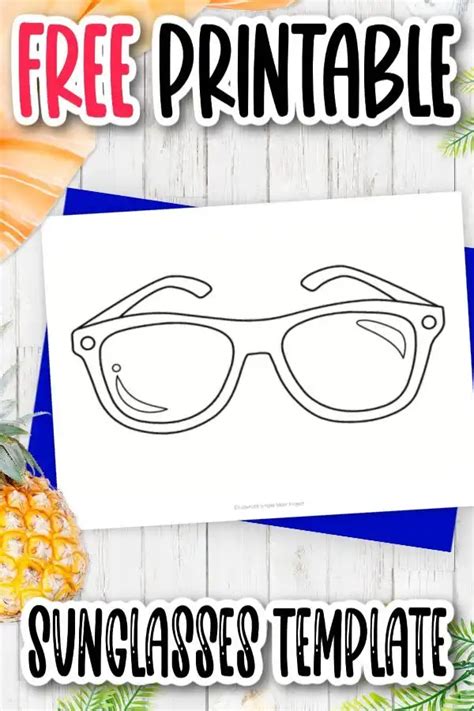 Free Printable Sunglasses Template – Simple Mom Project