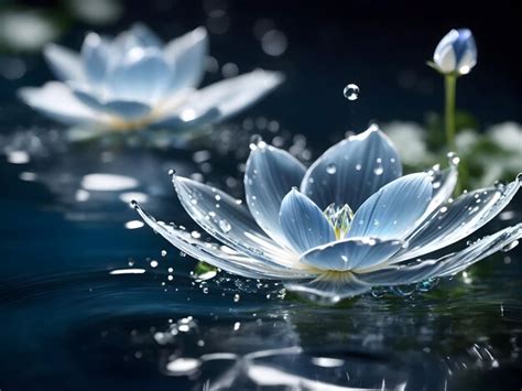 Premium AI Image | Water flower photography Water flower art Flowers in ...