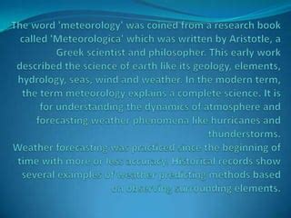 Meteorology | PPT