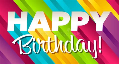 Colorful Happy Birthday Greeting Card Stock Illustration Illustration Of Color Happy 42420504