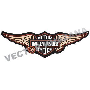 Harley Davidson Wings Logo Vector