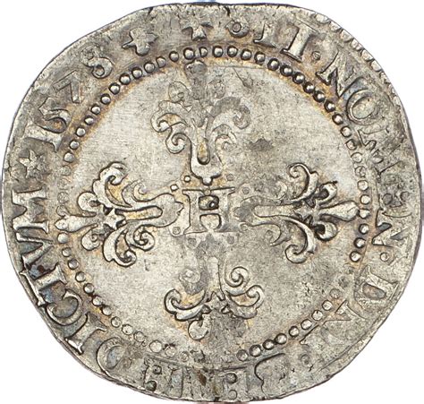 France Henry Iii 1574 1589 Silver Demi Franc 1578 Baldwins