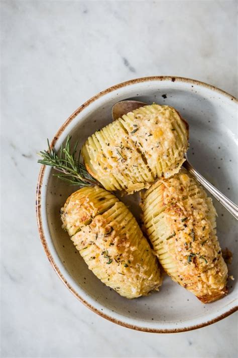 Hasselback Potatoes With Garlic And Herb Butter The Modern Proper Recipe Hasselback