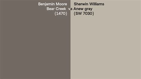 Benjamin Moore Bear Creek 1470 Vs Sherwin Williams Anew Gray Sw 7030