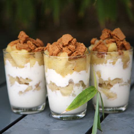 Verrine fromage blanc pomme banane et spéculoos Recette de Verrine