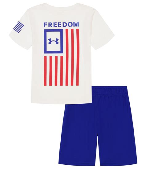 Under Armour Baby Boys 12 24 Months Short Sleeve Freedom Flag T Shirt