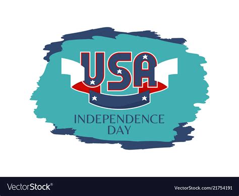 Usa Independence Day Colorful Royalty Free Vector Image