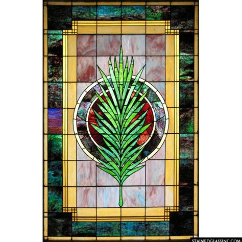 Decorative Palm Window Stained Glass Window