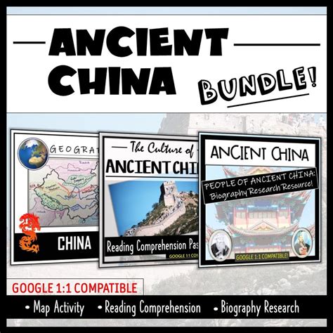 Ancient China Map Activity Reading Comprehension And Bio S Research