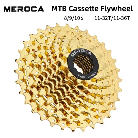 Meroca Mountain Bike Cassette Flywheel S S S Gold Rear Wheel