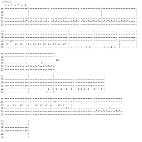 A Guitar Tab For The Intro Of Purple People Eater R Monstercat