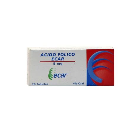 ACIDO FOLICO 5 MG 20 TABLETAS EC