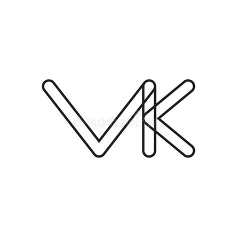 Vk Initial Letter Vector Logo Icon Stock Vector Illustration Of