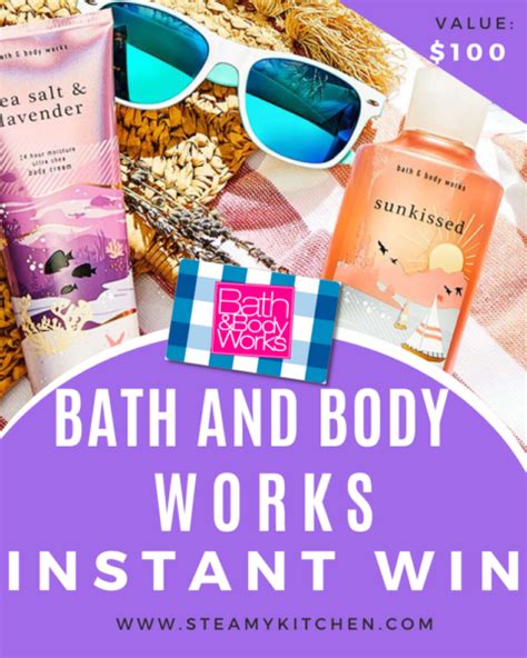 Bath And Body Works T Card Instant Win • Steamy Kitchen Recipes