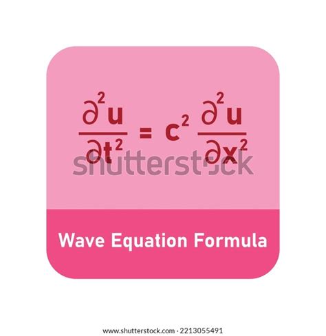 Wave Equation Formula Physics Stock Vector (Royalty Free) 2213055491 | Shutterstock