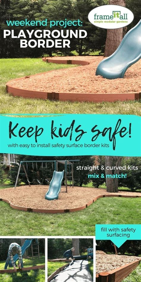 Playground Border Keep Kids Safe Backyard Playground Diy