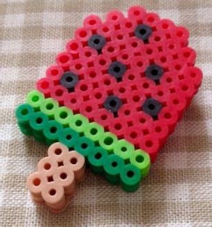 Watermelon Popsicle Not Mine Easy Perler Beads Ideas Hama Beads