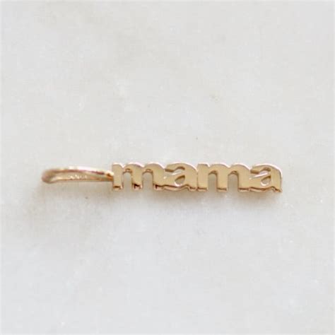 Mama Gold Pendant For Necklace Written By Forest