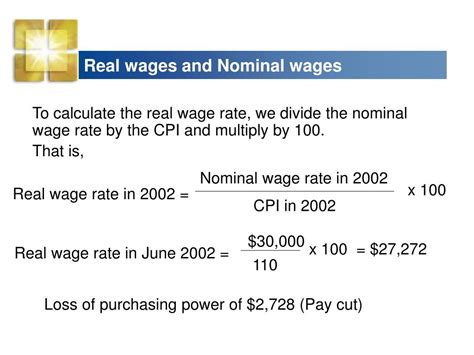 How To Calculate Real Wage Using Cpi