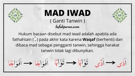 Contoh Ayat Mad Iwad Dan Pengertian